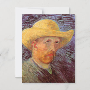 Carte Vincent van Gogh Autoportrait avec Casquette paill
