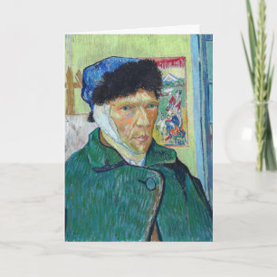 Carte Vincent van Gogh - Autoportrait avec oreille bandé