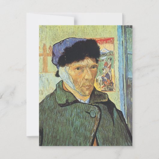 Carte Vincent van Gogh - Autoportrait avec oreille dérob (Devant)