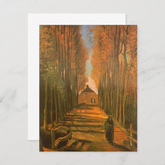 Carte Vincent van Gogh - Avenue des peupliers à l'automn (Devant / Derrière)