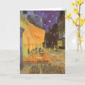 Carte Vincent van Gogh - Café Terrasse en soirée (Fleur jaune)