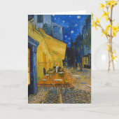 Carte Vincent van Gogh - Café Terrasse en soirée (Fleur jaune)