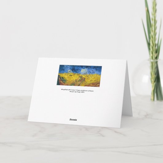 Carte Vincent van Gogh - Champ de blé aux corbeaux (Dos)
