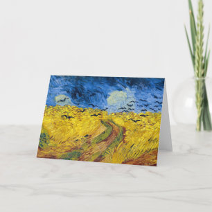 Carte Vincent van Gogh - Champ de blé avec corbeaux