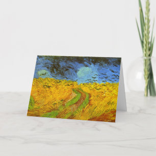 Carte Vincent van Gogh Champ de blé avec corbeaux