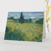 Carte Vincent Van Gogh, champ de blé vert avec Cypress (Fleur jaune)