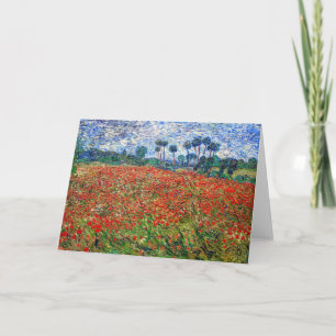 Carte Vincent van Gogh - Champ de coquelicots