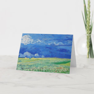 Carte Vincent van Gogh - Champs de blé sous des nuages o