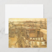 Carte Vincent van Gogh - Chantier de charpentier et buan (Devant / Derrière)
