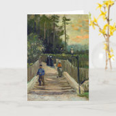 Carte Vincent van Gogh - Chemin en pente à Montmartre (Fleur jaune)