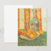 Carte Vincent van Gogh - Décanter et citrons sur une pla (Devant / Derrière)
