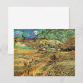 Carte Vincent van Gogh - Fermé champs de blé avec paysan (Devant / Derrière)