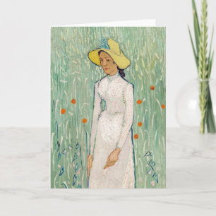 Carte Vincent van Gogh - Fille en blanc