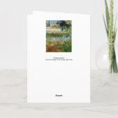 Carte Vincent van Gogh - Flower Garden (Dos)