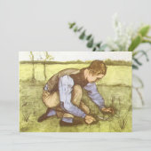 Carte Vincent van Gogh - Garçon coupant de l'herbe à la  (Debout devant)