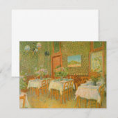 Carte Vincent van Gogh - Intérieur d'un restaurant (Devant / Derrière)