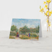 Carte Vincent van Gogh - Jardin à Montmarte avec amoureu (Fleur jaune)