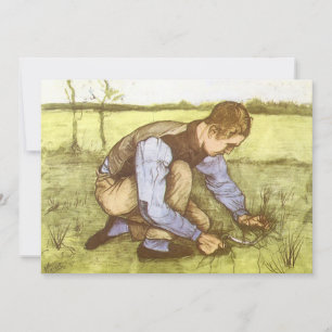 Carte Vincent van Gogh - Jeune garçon coupant de l'herbe