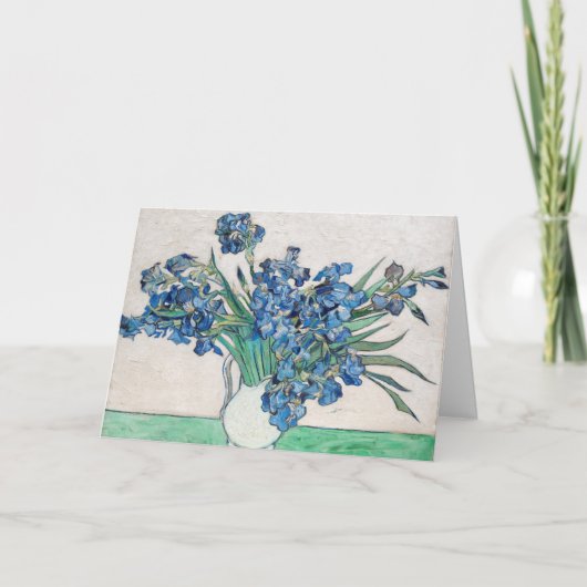 Carte Vincent van Gogh - La Vie morte : Vase avec Irises (Devant)