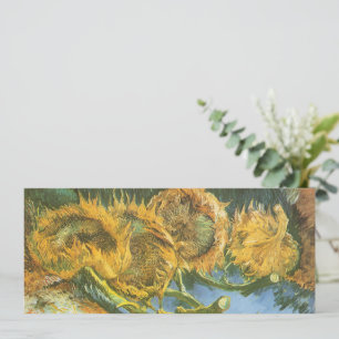 Carte Vincent van Gogh - Nature morte : Quatre tournesol