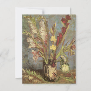 Carte Vincent van Gogh - Nature morte Vase avec Glaïeuls