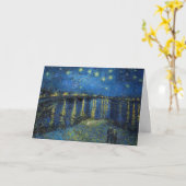 Carte Vincent van Gogh - Nuit étoilée sur le Rhône (Fleur jaune)