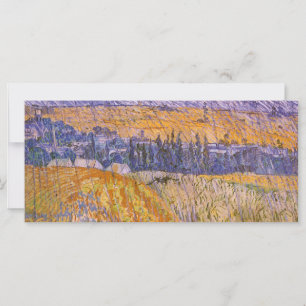 Carte Vincent van Gogh - Paysage à Auvers sous la pluie