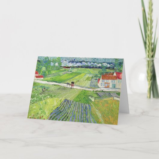 Carte Vincent van Gogh - Paysage avec transport et train (Devant)