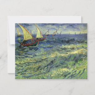 Carte Vincent van Gogh - Paysage marin à Saintes Maries