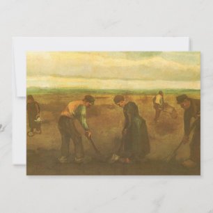 Carte Vincent van Gogh - Paysans plantant des pommes de 