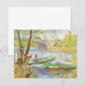 Carte Vincent van Gogh Pêche au printemps, Pont de Clich (Devant / Derrière)