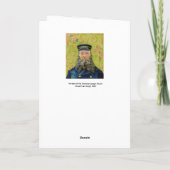 Carte Vincent Van Gogh - Postman Joseph Roulin (Dos)