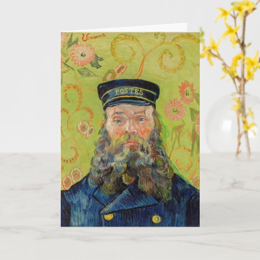 Carte Vincent Van Gogh - Postman Joseph Roulin (Fleur jaune)