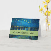 Carte Vincent Van Gogh Starry Night Over the Rhone (Fleur jaune)