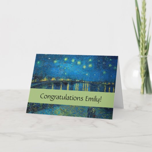 Carte Vincent Van Gogh Starry Night Over the Rhone (Devant)