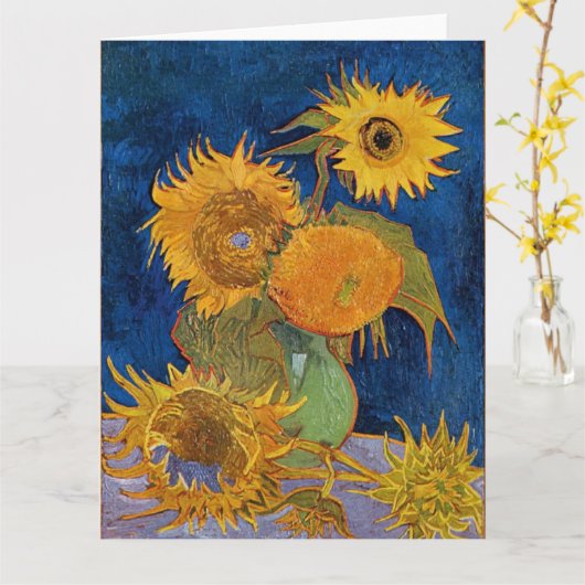 Carte Vincent Van Gogh - Sunflowers, 2e version (Fleur jaune)