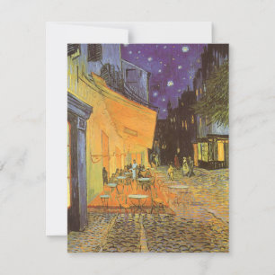 Carte Vincent van Gogh - Terrasse de café la nuit