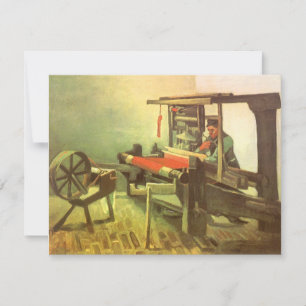 Carte Vincent van Gogh Tisserand regardant à gauche Roue