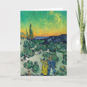 Carte Vincent van Gogh - Une promenade au crépuscule
