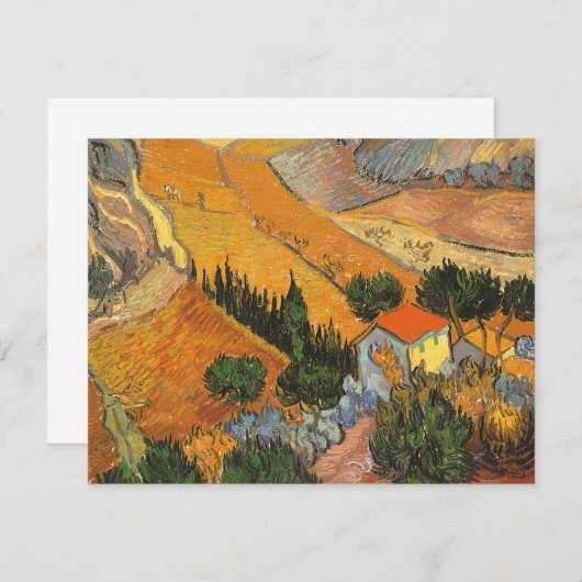 Carte Vincent van Gogh - Vallée avec Plowman (Devant / Derrière)