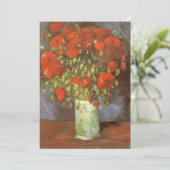 Carte Vincent van Gogh Vase à vie morte avec des pavots  (Debout devant)