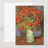 Carte Vincent van Gogh Vase à vie morte avec des pavots  (Devant / Derrière)