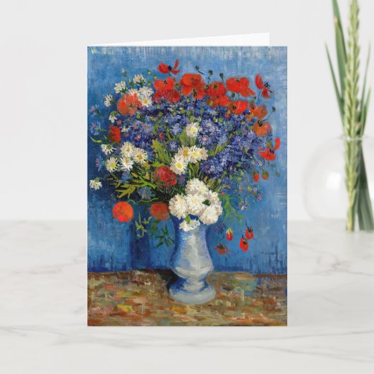 Carte Vincent van Gogh - Vase avec Cornflowers & Poppies (Devant)