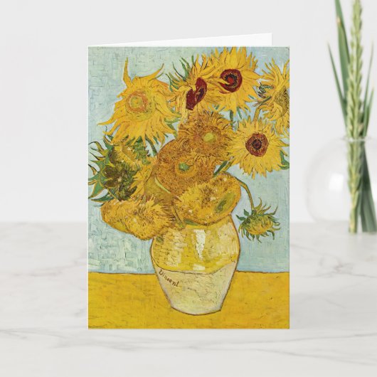 Carte Vincent Van Gogh - Vase avec douze tournesols (Devant)