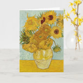 Carte Vincent Van Gogh - Vase avec douze tournesols (Fleur jaune)