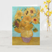 Carte Vincent Van Gogh - Vase avec douze tournesols (Fleur jaune)