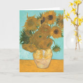 Carte Vincent van Gogh - Vase avec douze tournesols (Fleur jaune)