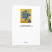 Carte Vincent van Gogh - Vase avec iris (Dos)