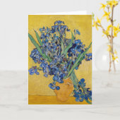 Carte Vincent van Gogh - Vase avec iris (Fleur jaune)