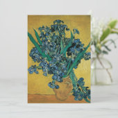 Carte Vincent van Gogh - Vase avec iris Fond jaune (Debout devant)